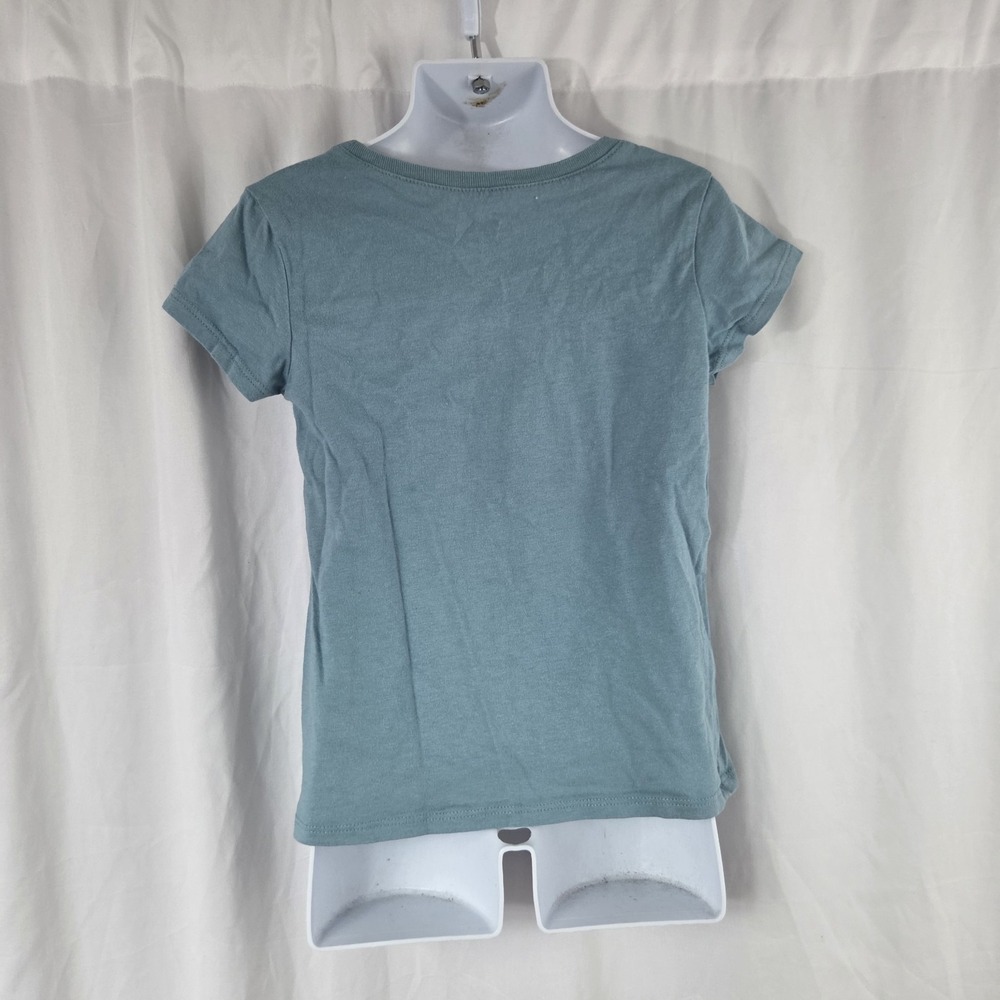 The Childrens Place Girls Size S 5/6 Graphic T-shirt Slate Blue - Picture 2 of 6